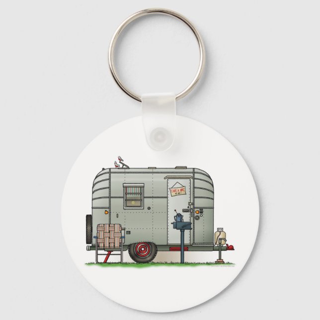 Avion Camper Trailer Schlüsselanhänger (Vorderseite)
