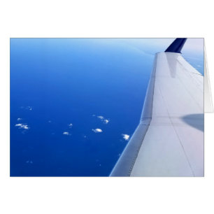 Avion dans Sky Photo Carte vierge intérieure