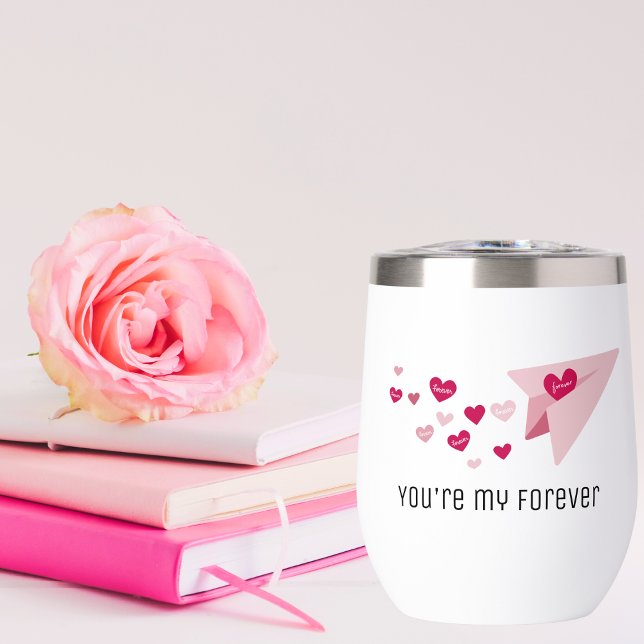 Avion en papier mignon, coeur éternel, Saint Valen (Créateur téléchargé)