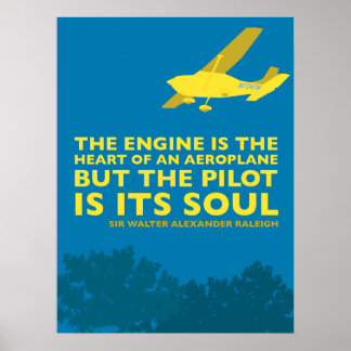 Avion inspirant et affiche volante