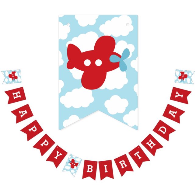 Avion Joyeux Anniversaire Drapeaux de Bunting Bann (Créateur téléchargé)