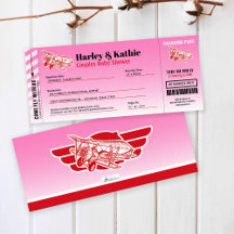 Avion Passe-Passe Couples Douche Invitation