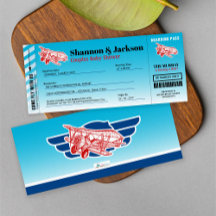 Avion Passe-Passe Couples Douche Invitation