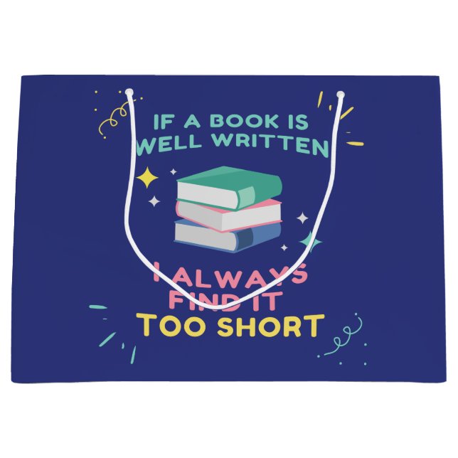 Avior Reader I - Jane Austen Zitat Große Geschenktüte (Vorderseite)