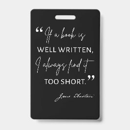 Avior Reader II - Jane Austen Zitat Ausweis