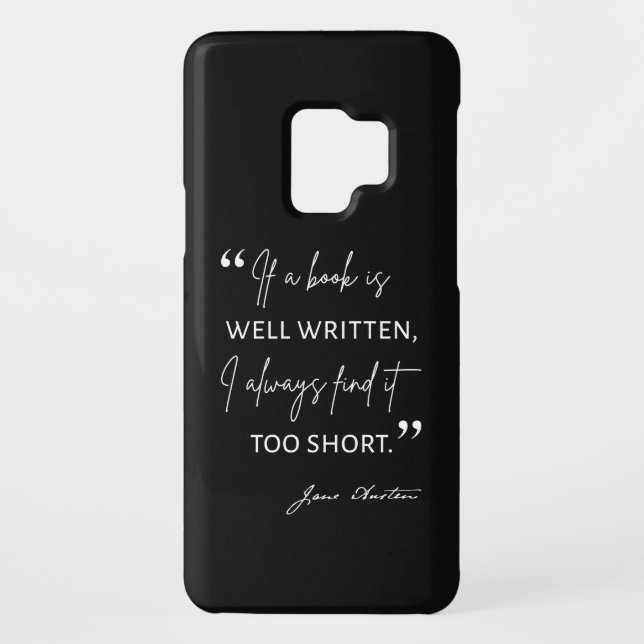 Avior Reader II - Jane Austen Zitat Case-Mate Samsung Galaxy Hülle (Rückseite)