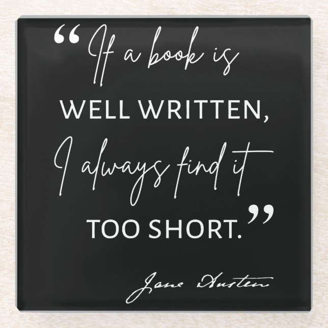 Avior Reader II - Jane Austen Zitat Glasuntersetzer (Vorderseite)