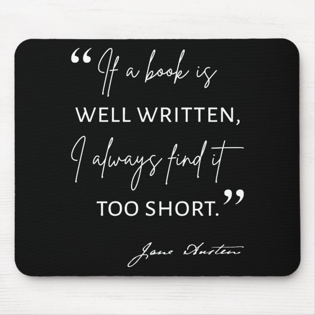 Avior Reader II - Jane Austen Zitat Mousepad (Vorne)