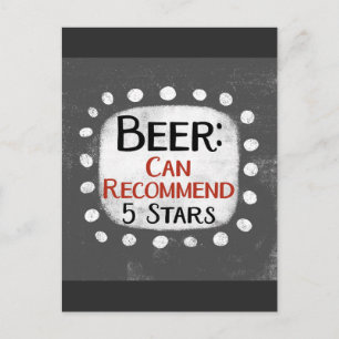 Avis de bière 5 étoiles Carte postale