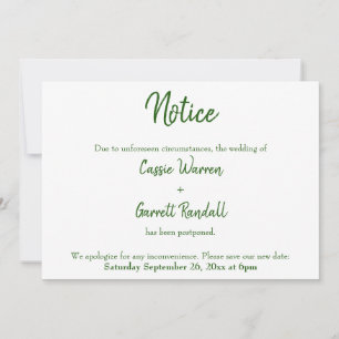 Avis Faire-part Mariage repoussé blanc vert