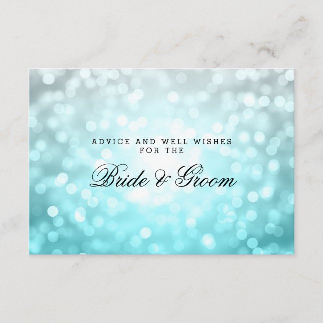 Avis mariage Carte Beach Ombre Bokeh Lumières (Devant)