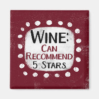 Avis sur le vin 5 étoiles Refrigerator Magnet