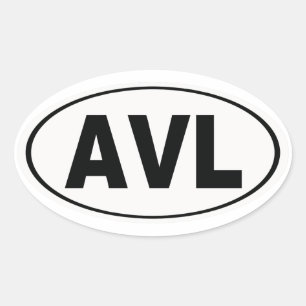 AVL Asheville North Carolina Ovaler Aufkleber