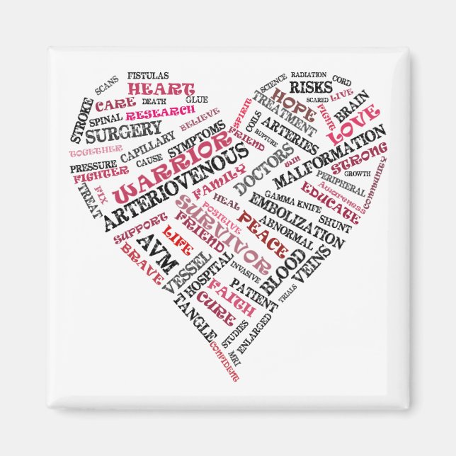AVM Sensibilisation Mot Soupe Magnet Coeur (Devant)