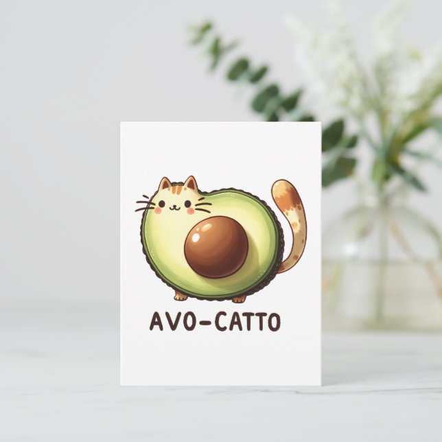 Avo-Catto Punny Postcard Postkarte (Stehend Vorderseite)