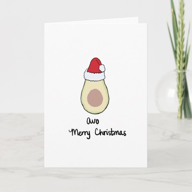 Avo frohe Weihnachten! Feiertagskarte (Vorderseite)