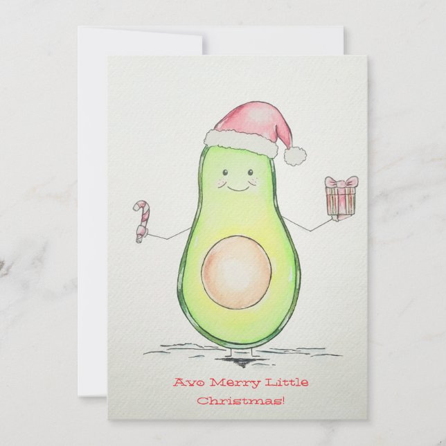 "Avo Merry Little Christmas" Weihnachtskarte Feiertagskarte (Vorderseite)