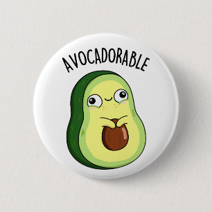 Avoc-adorable Funny Avocado Pun Button