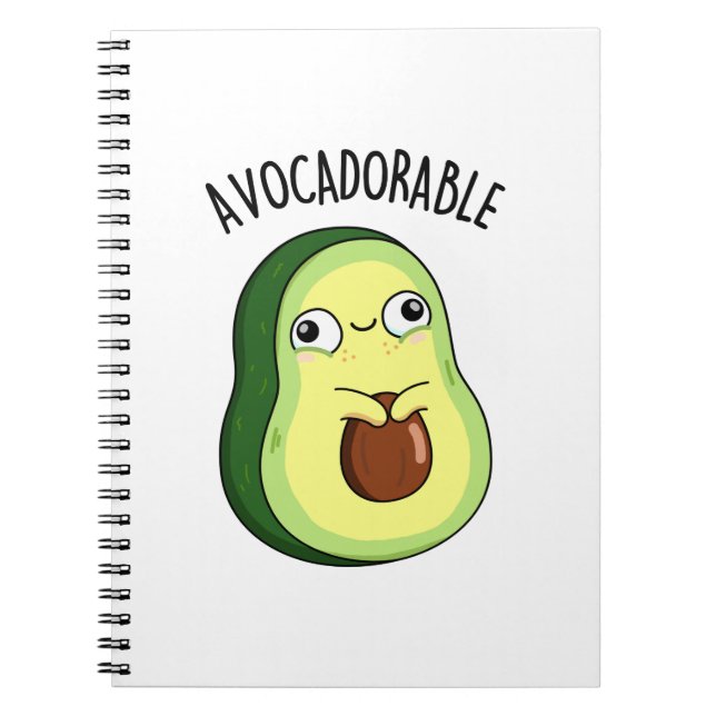 Avoc-adorable Funny Avocado Pun Notizblock (Vorderseite)