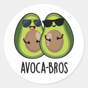 Avoca-bros Funny Avocado Pun Runder Aufkleber
