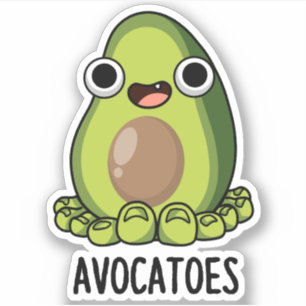 Avoca-toes Funny Avocado Puns Aufkleber