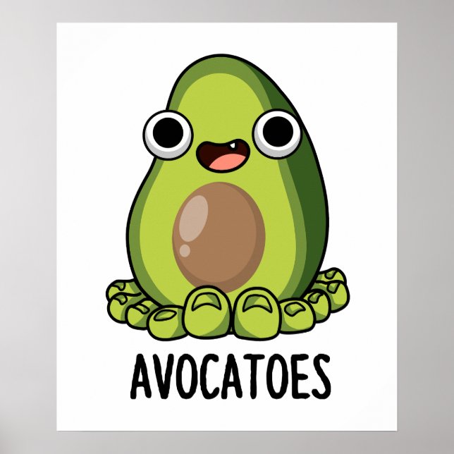 Avoca-toes Funny Avocado Puns Poster (Vorne)
