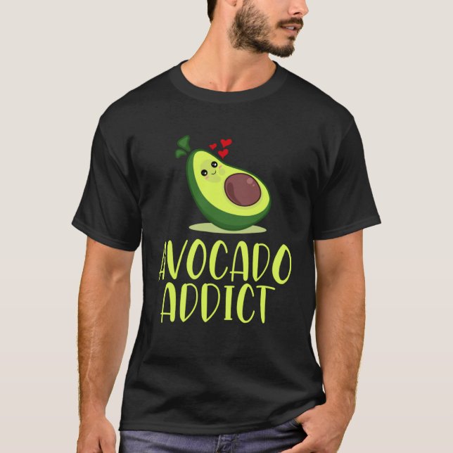 Avocado Addict Guacamole Fruits Vegetables Broccol T-Shirt (Vorderseite)