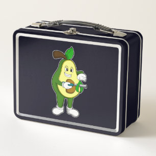 Avocado als Friseur mit Razor Metall Brotdose