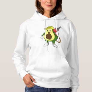 Avocado als Handwerker mit Drill Hoodie
