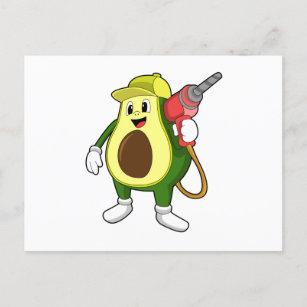Avocado als Handwerker mit Drill Postkarte
