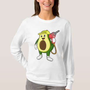 Avocado als Handwerker mit Drill T-Shirt