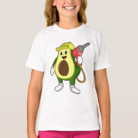 Avocado als Handwerker mit Drill