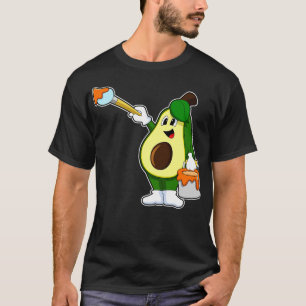 Avocado als Maler mit Pinsel T-Shirt