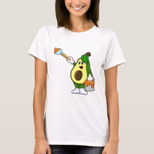 Avocado als Maler mit Pinsel T-Shirt
