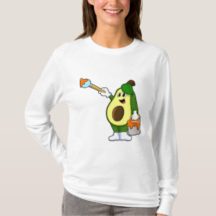Avocado als Maler mit Pinsel T-Shirt