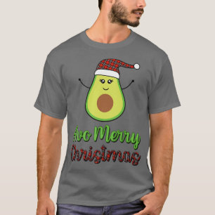 Avocado Avo Frohe Weihnachten Karierte Weihnachtsm T-Shirt
