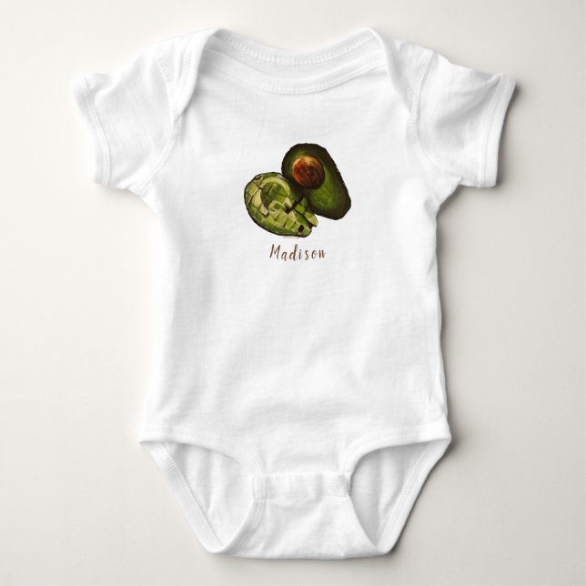 Avocado Baby Bodysuit Strampler (Vorderseite)