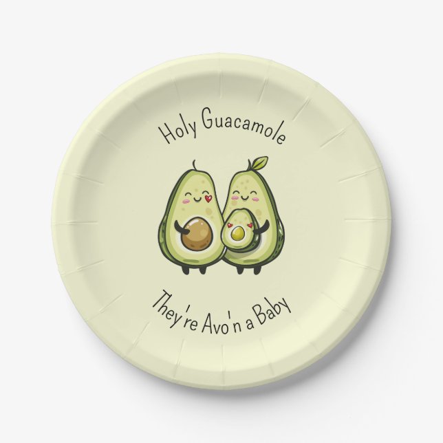 Avocado Baby Duschpapier Teller (Vorderseite)