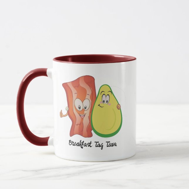 Avocado & Bacon Humour Breakfast Duo Tasse (Links)