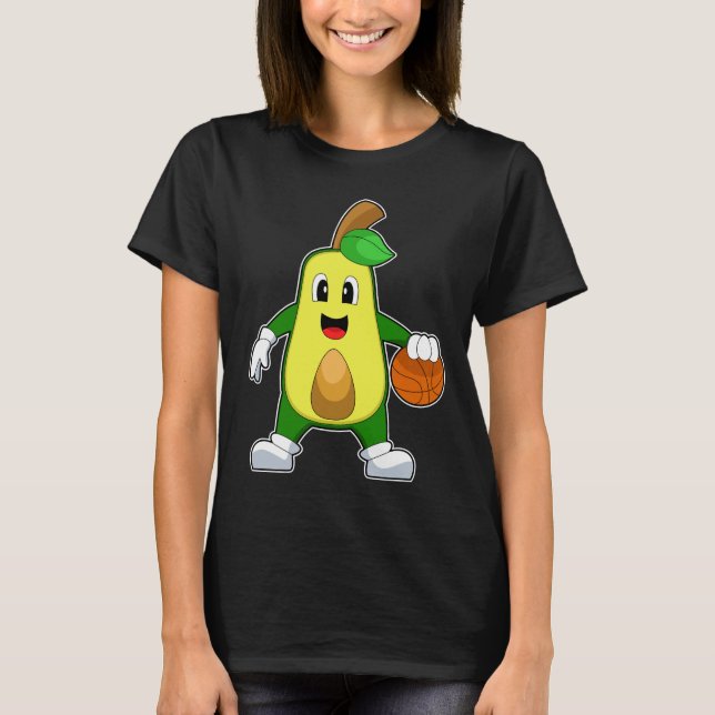 Avocado Basketball-Spieler Basketball T-Shirt (Vorderseite)