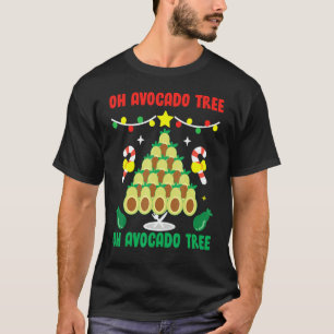 Avocado-Baum Lustige Lebensmittel Vegan Weihnachte T-Shirt
