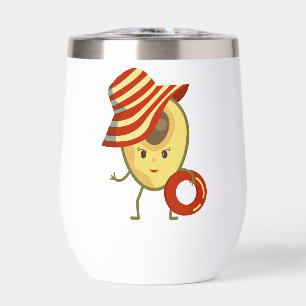 Avocado beach girl avec casquette de soleil et ann