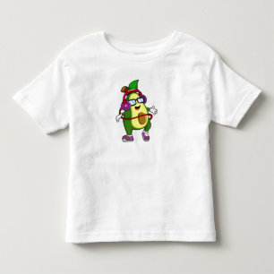 Avocado bei Musik mit Kopfhörer Kleinkind T-shirt