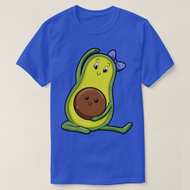 Avocado bei Yoga mit Baby T-Shirt (Design vorne)
