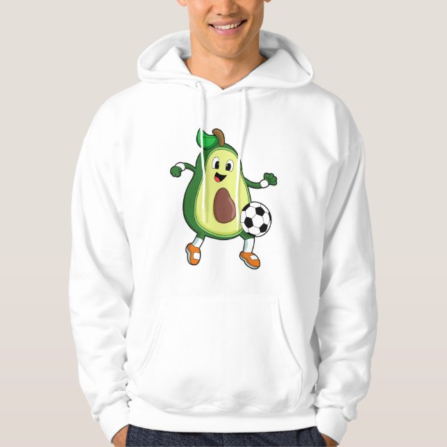 Avocado beim Fußball-Sport Hoodie (Vorderseite)