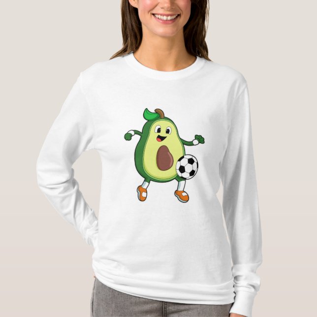 Avocado beim Fußball-Sport T-Shirt (Vorderseite)