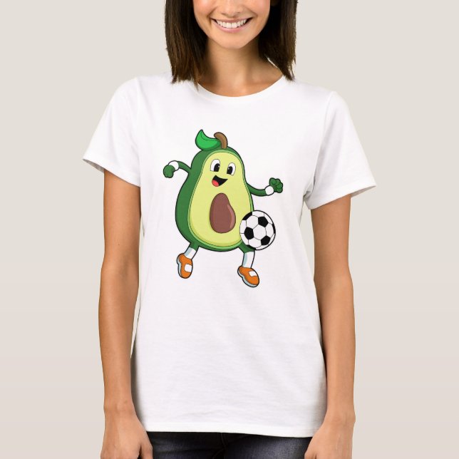 Avocado beim Fußball-Sport T-Shirt (Vorderseite)