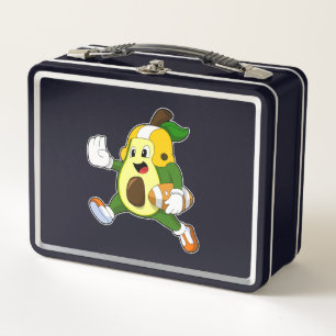 Avocado beim Fußballsport Metall Brotdose