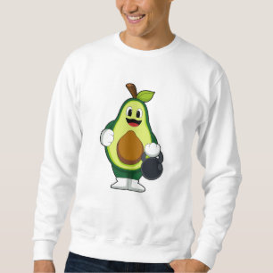Avocado beim Krafttraining mit Dumbells Sweatshirt