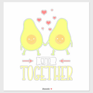 Avocado Better Together Aufkleber